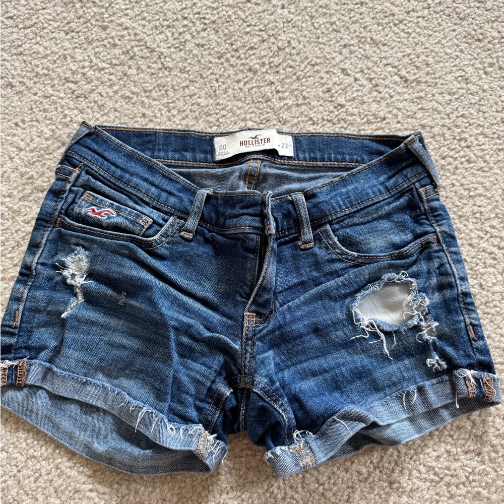 Hollister Women's Blue Denim Shorts